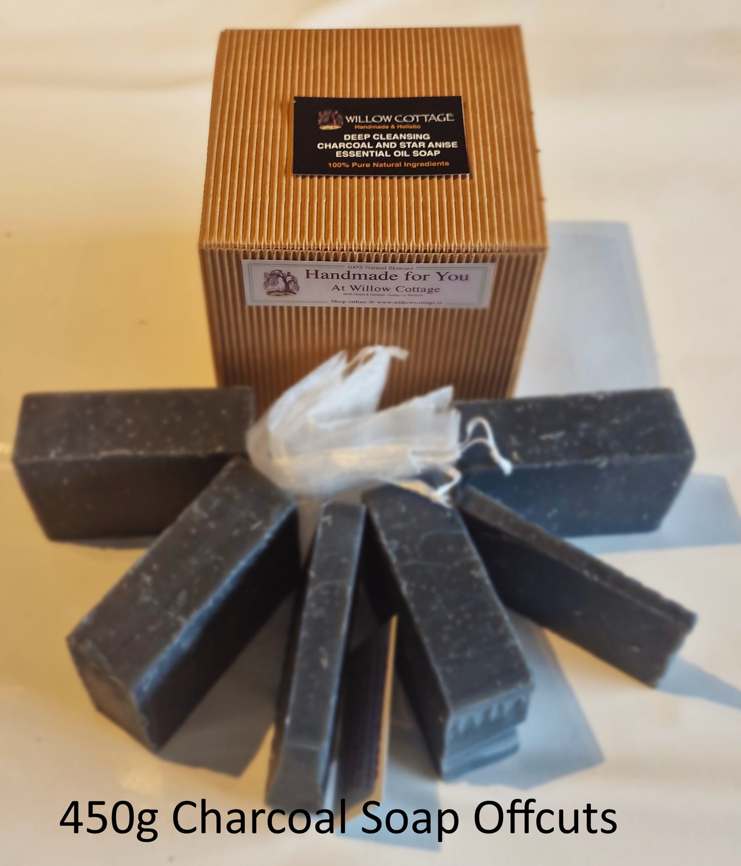450g Charcoal and Star Anise Essential Oil Soap Offcuts = equivalent weight of 5 bars for the price of 4